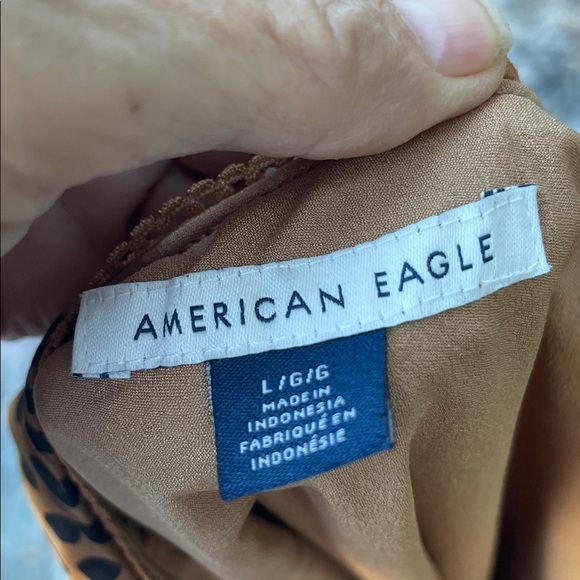 American Eagle satin leopard print slip skirt - Picture 4 of 7